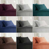 iSleep Solid Soft Strips Fitted Sheet Set (Various Colors) - Kids Haven